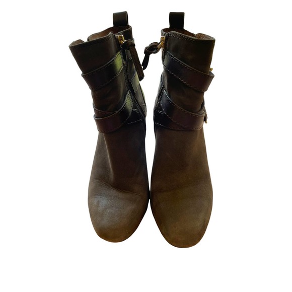 Louise et Cie Lo Seneca Brown Double Strap Ankle Leather Booties 7 - Picture 3 of 11